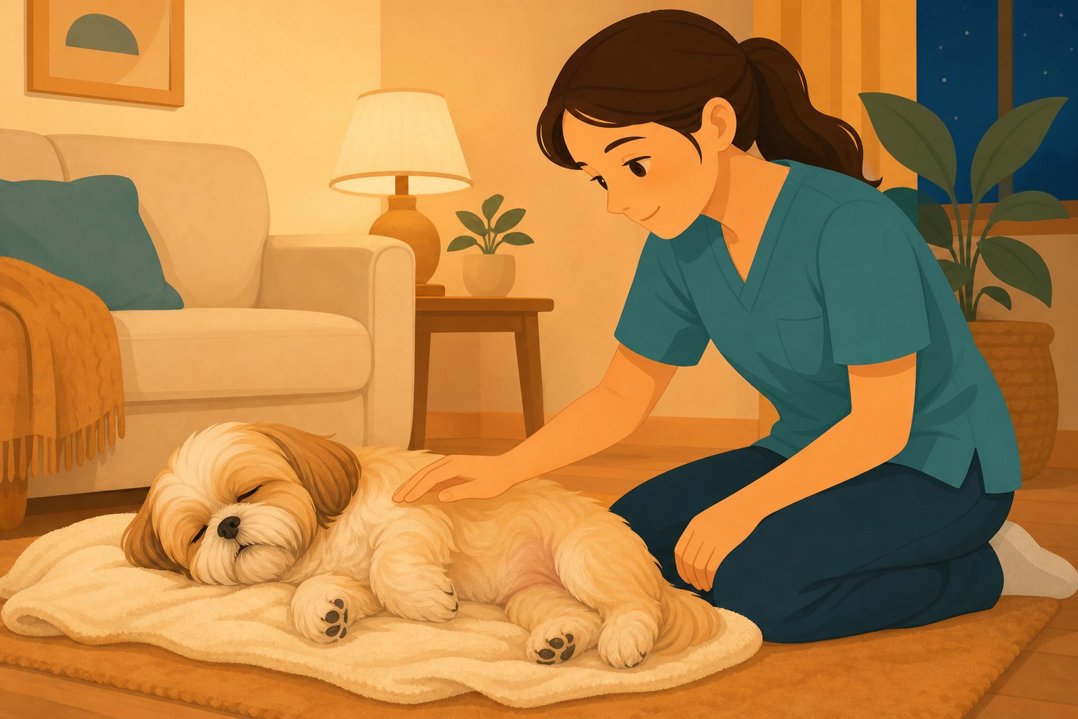 イラスト:イラスト:自宅で安静時呼吸数を確認するイメージ