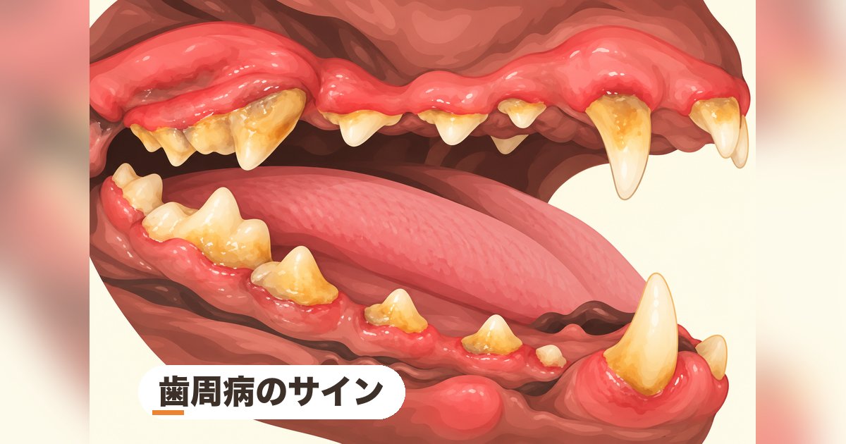 歯周病のサイン｜口をくちゃくちゃさせる原因は？犬の歯周病